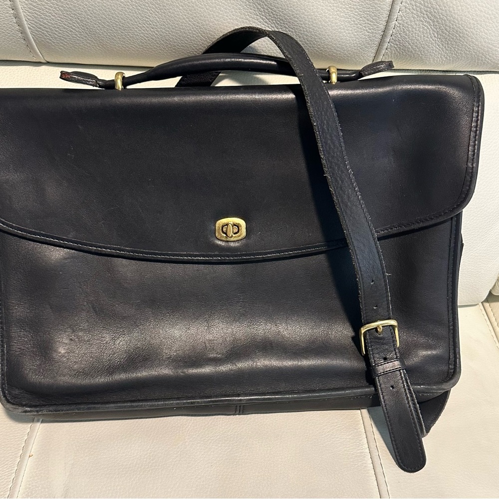 Coach Briefcase Lexington British Tan Leather Laptop Messenger Bag